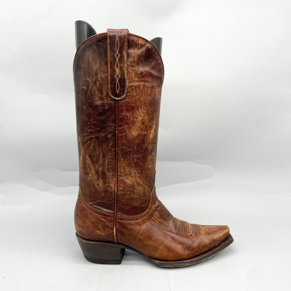 Idyllwind Womens 6.5B Wildwest Brown Leather Western Cowgirl Boots Rustic Boho